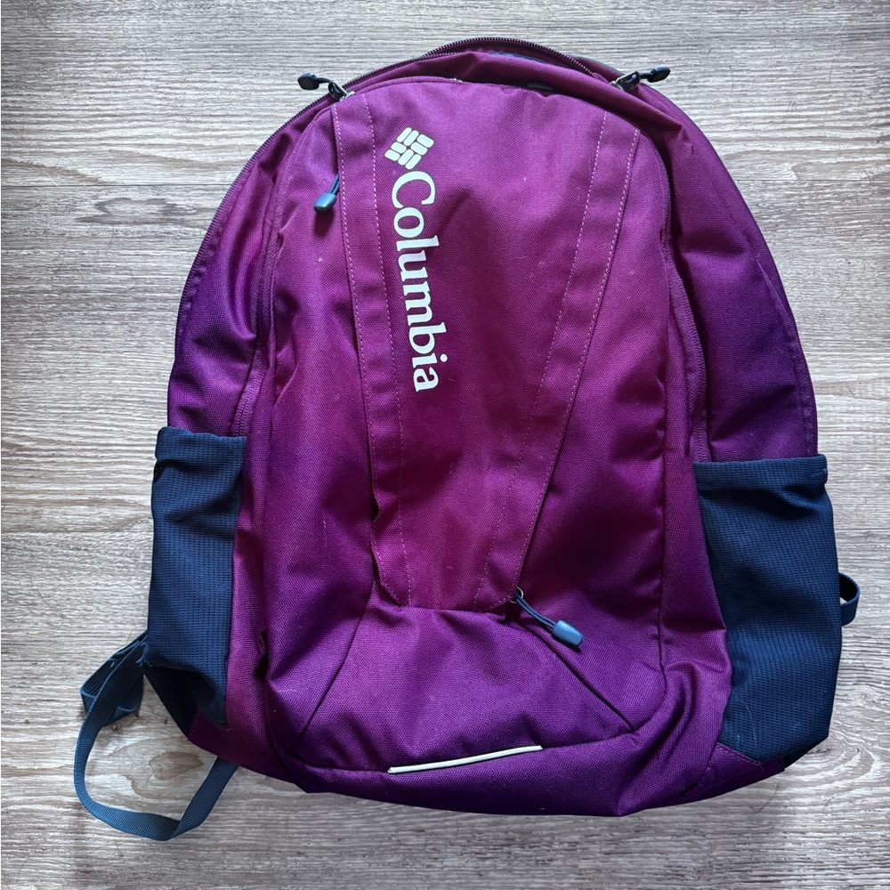 Columbia Purple and Navy Backpack